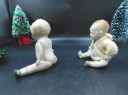 2 german bisque dollhouse lot 4 c